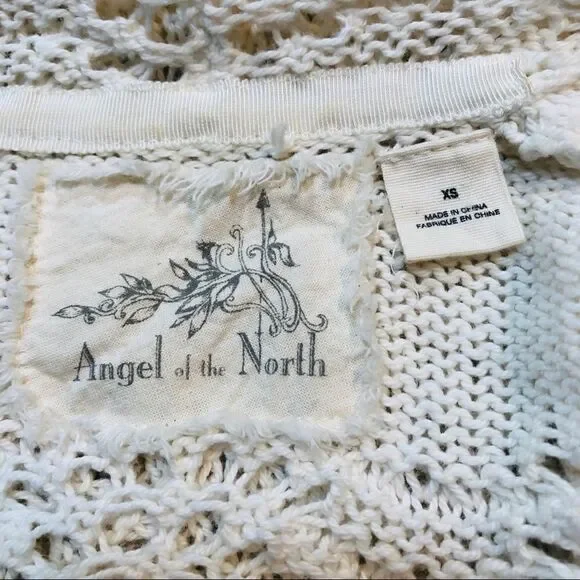 ANGEL OF THE NORTH ANTHROPOLOGIE CROCHET CARDIGAN - Picture 8 of 9